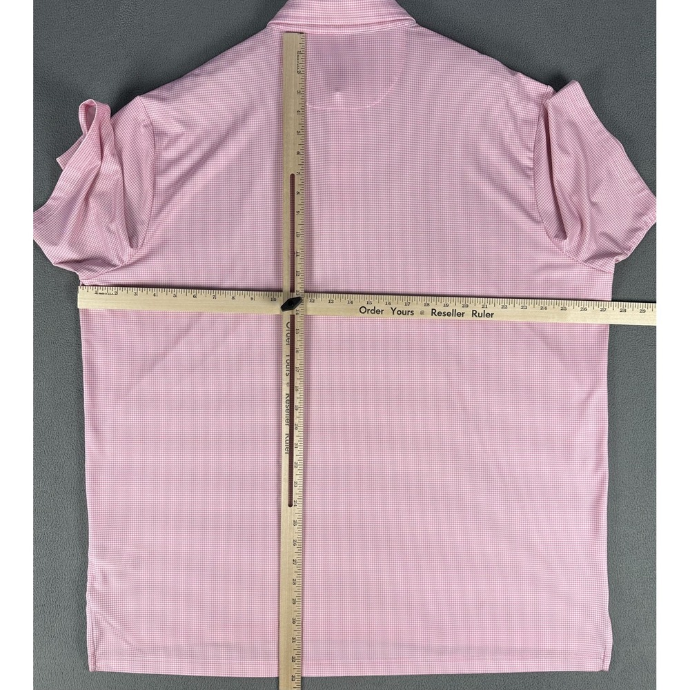 RLX Ralph Lauren Polo Shirt 2XL Pink Houndstooth Cutaway Collar Performance Golf - Picture 6 of 9